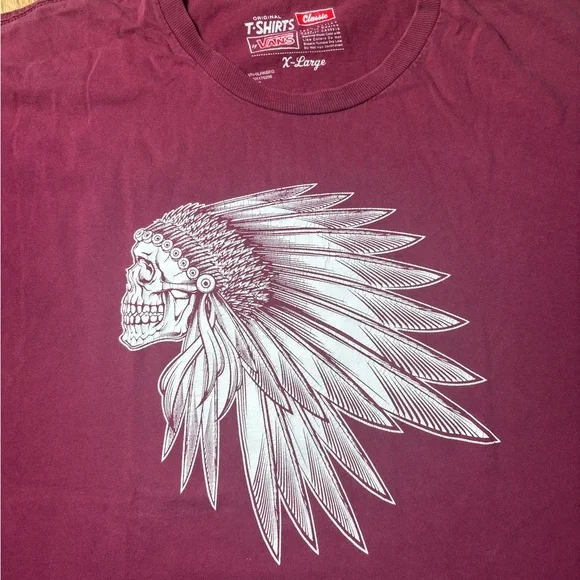 Men's Vans skateboarding Maroon Graphic shirt - Picture 2 of 3